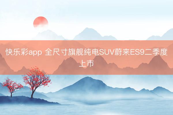 快乐彩app 全尺寸旗舰纯电SUV蔚来ES9二季度上市