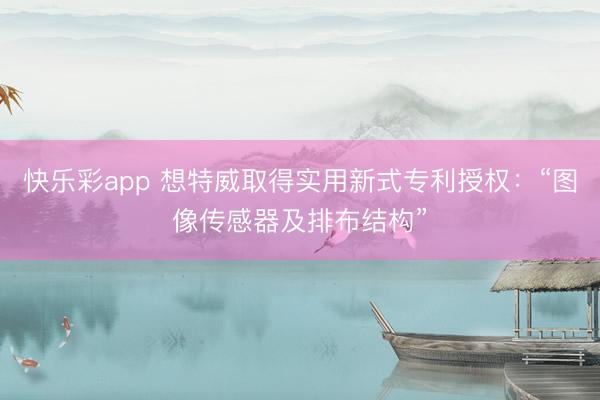 快乐彩app 想特威取得实用新式专利授权：“图像传感器及排布结构”